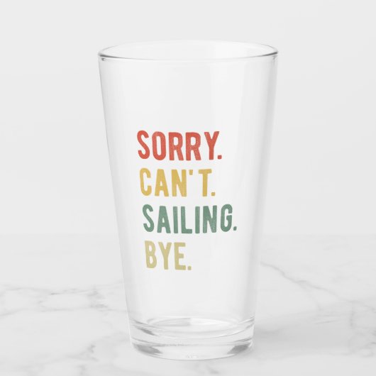 Sorry, ik kan niet vaarten tot ziens II Glas (Voorkant)