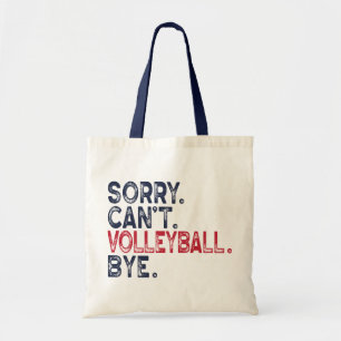 Sorry, ik kan niet volleyballen, grappig tote bag