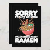 Sorry, ik luisterde niet, dacht aan Ramen Kaart (Voorkant / Achterkant)