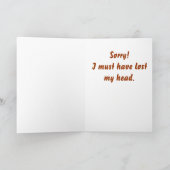 Sorry, ik moet mijn hoofd kwijt zijn kaart (Binnen)
