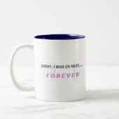 Sorry, ik was op mute... voor altijd tweekleurige koffiemok (Links)