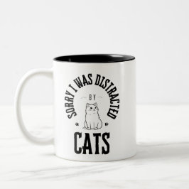 Sorry, ik werd afgeleid door katten knoppen tweekleurige koffiemok