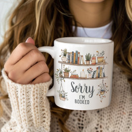 Sorry I'm Booked Book Lover Grote Koffiekop