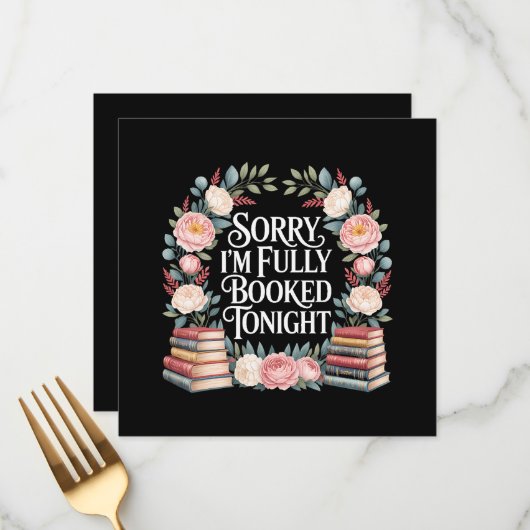 Sorry I'M Fully Booked Tonight Menu (Voorkant / Achterkant in situ)