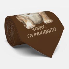 SORRY I'M INDOGNITO (English Bulldog) Stropdas