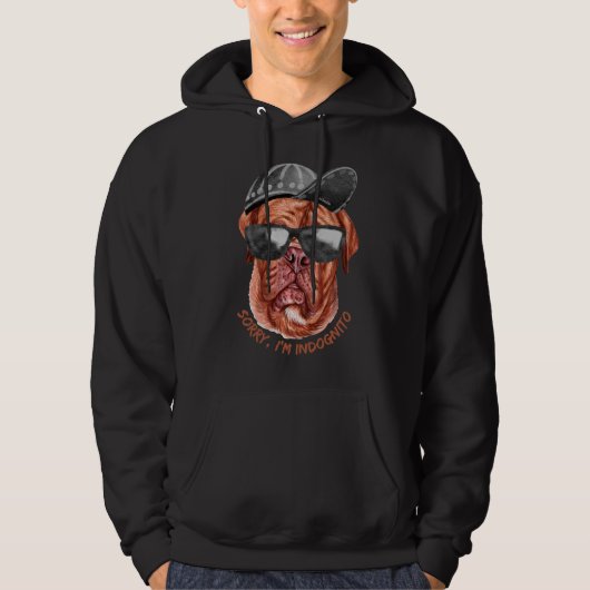 SORRY I'M INDOGNITO (Franse Mastiff) grappige hond Hoodie (Voorkant)