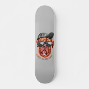 SORRY I'M INDOGNITO (Franse Mastiff) grappige hond Persoonlijk Skateboard