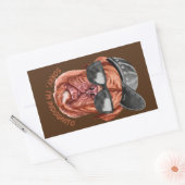 SORRY I'M INDOGNITO (Franse Mastiff) grappige hond Rechthoekige Sticker (Envelop)