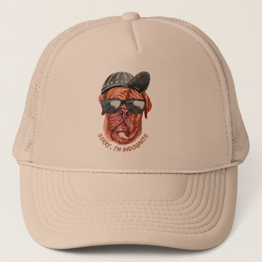SORRY I'M INDOGNITO (Franse Mastiff) grappige hond Trucker Pet (Voorkant)