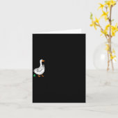 Sorry I'm Late Funny Goose Christian Bible Verse F Kaart (Gele Bloem)