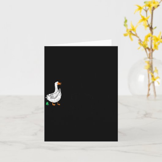 Sorry I'm Late Funny Goose Christian Bible Verse F Kaart (Gele Bloem)