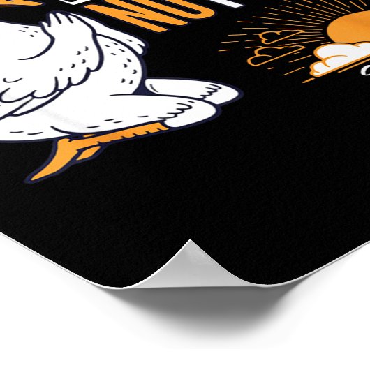 Sorry I'm Late Funny Goose Christian Bible Verse F Poster (Hoek)