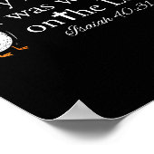 Sorry I'm Late Funny Goose Christian Bible Verse F Poster (Hoek)