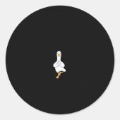 Sorry I'm Late Funny Goose Christian Bible Verse F Ronde Sticker (Voorkant)