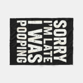 Sorry I'm Late I Was Ong  Fleece Deken (Voorkant (Horizontaal))