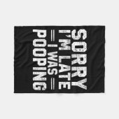 Sorry I'm Late I Was Ong  Fleece Deken (Voorkant (Horizontaal))