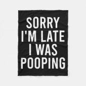 Sorry I'm Late I Was Ong Funny  Fleece Deken (Voorkant)
