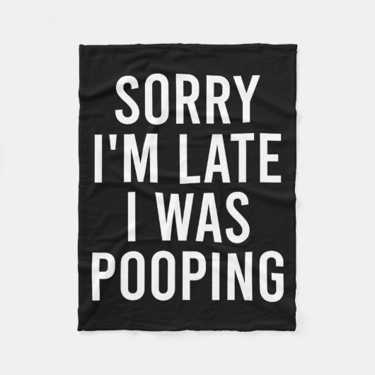 Sorry I'm Late I Was Ong Funny  Fleece Deken (Voorkant)