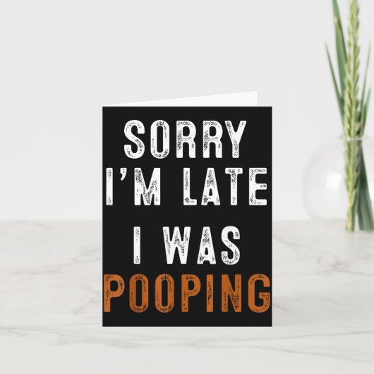 Sorry I'm Late I Was Ong Retro Funny Saying Humor  Kaart (Voorkant)