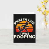 Sorry I'm Late I Was Ong Sarcasm Joke Meme Kaart (Gele Bloem)