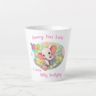Sorry I'm Late Olifant Ontwerp Latte Mok