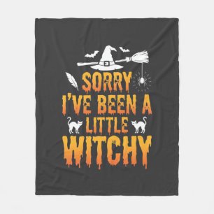 Sorry I've Been A Little Witchy Halloween Fleece Deken