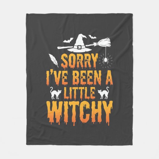 Sorry I've Been A Little Witchy Halloween Fleece Deken (Voorkant)