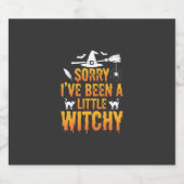 Sorry I've Been A Little Witchy Halloween Sparkling Wijnetiket (Enkel label)