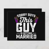 Sorry jongens, deze man gaat homo trouwen briefkaart (Voorkant / Achterkant)