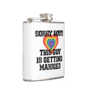 Sorry jongens, deze man gaat homo trouwen heupfles (Rechts)