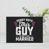 Sorry jongens, deze man gaat homo trouwen kaart (Staand voorkant)