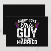 Sorry jongens, deze man gaat homo trouwen kaart (Voorkant / Achterkant)
