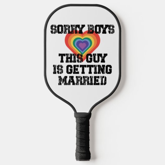 Sorry jongens, deze man gaat homo trouwen pickleball paddle (Voorkant)
