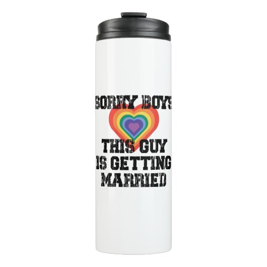 Sorry jongens, deze man gaat homo trouwen thermosbeker (Voorkant)