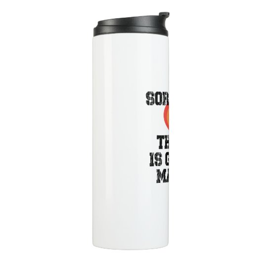 Sorry jongens, deze man gaat homo trouwen thermosbeker (Gedraaid links)