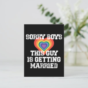 Sorry jongens, deze man gaat trouwen Gay Uitnodiging Briefkaart