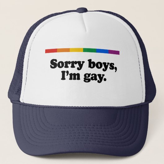 Sorry jongens I&apos;m gay 2 Trucker Pet (Voorkant)