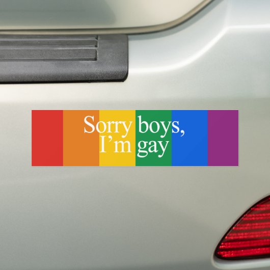 Sorry jongens I'm homo Bumpersticker (Op auto)