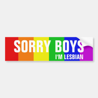 Sorry jongens, ik ben Lesbian Bumpersticker