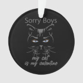 sorry jongens mijn kat is mijn valentijn ornament (voorkant)