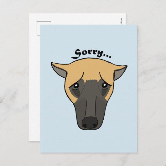 Sorry Kaart, het spijt me briefkaart Schattige Fun (Voorkant / Achterkant)