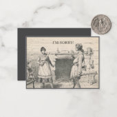 Sorry kaart notitiekaartje (Voorkant / Achterkant in situ)