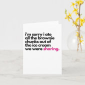 Sorry kaart voor toen ik alle brownies opat (Gele Bloem)