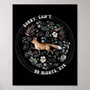 Sorry Kan 99 Nachten Afscheid, Een Vos In Het Bos  Poster