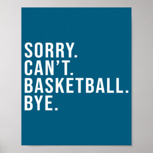 Sorry kan basketball dag basketball liefhebber spe poster