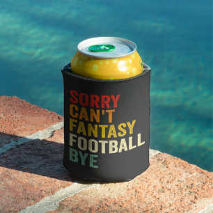 Sorry Kan Fantasy Voetbal Tot ziens Grappig Vintag Blikjeskoeler