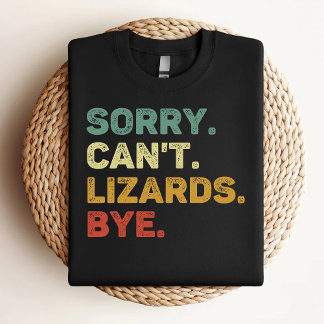 Sorry kan geen hagedissen kopen Retro hagedis lief T-shirt