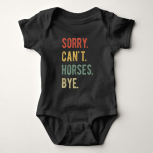Sorry Kan Geen Paarden Vaarwel II Romper