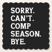 Sorry kan geen seizoen comp bye juichen dansen gra kartonnen onderzetters (Voorkant)