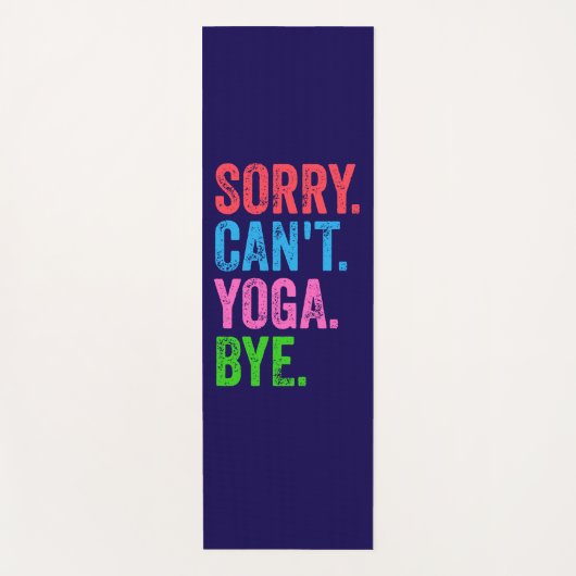 Sorry Kan geen Yoga Vaarwel Grappig Yogamat (Voorkant)
